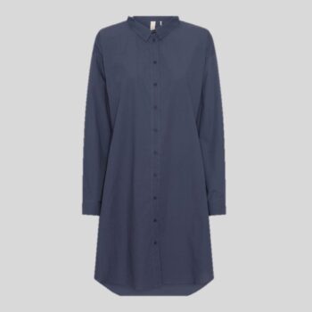 GROBUND Netta skjortekjole - vintage blå