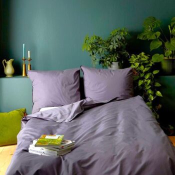 Jim Lyngvild design økobomuld sengetøj 140X200 CM - Mørk koksgrå