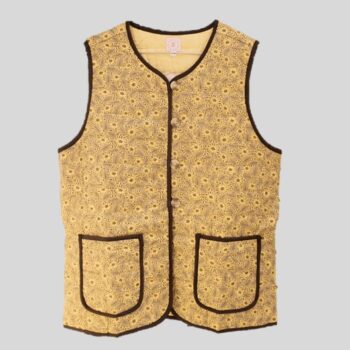 Quiltet Vest Yellow – Craft Sisters