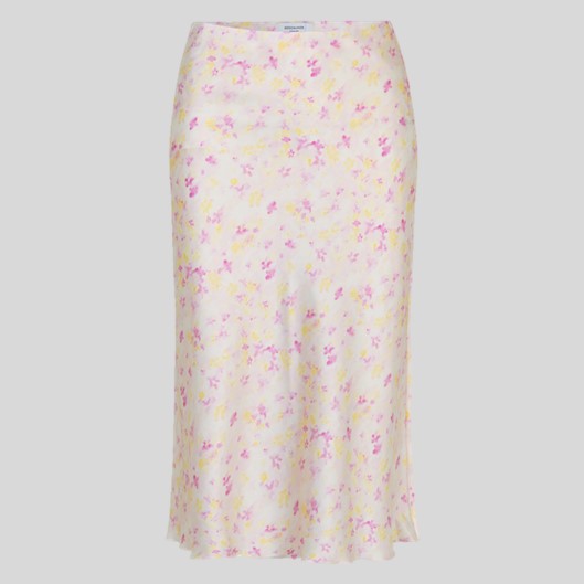 Silk skirt - small rosa flower print - Rosemunde