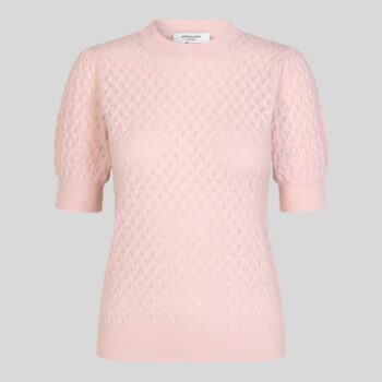 Wool & cashmere pointelle pullover - Soft Rose - Rosemunde